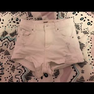 White High-Waisted Shorts